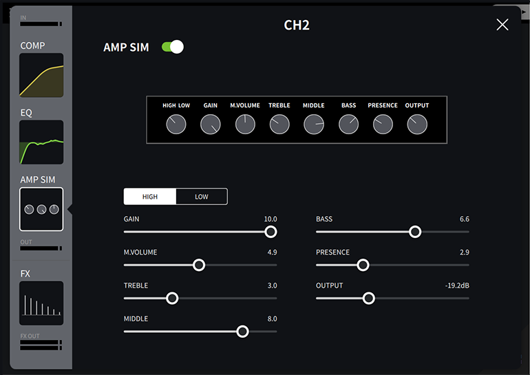 AMP SIM (Amp Simulator) - CH2